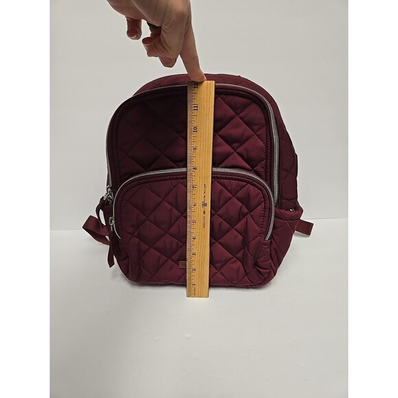 NWT $110 Vera Bradley Ultralight Quilted Backpack Raisin Color Burgundy main image 14
